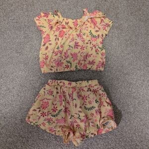 3 For $18 Old Navy Kids Floral Matching Set - Pink and Yellow